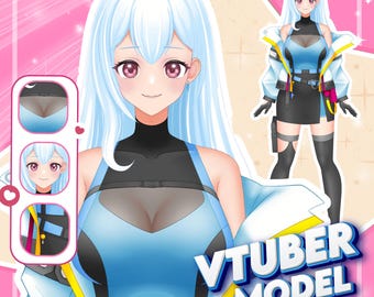 Custom Live2D VTuber Model: Anime Character Design & Rigging Commission for Streaming