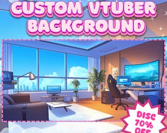 Plano de fundo animado personalizado do VTuber: streaming e jogos