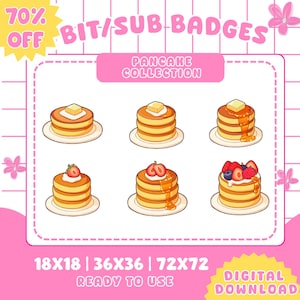 Pancake Sub-märken | Twitch, YouTube, Discord (digital nedladdning)