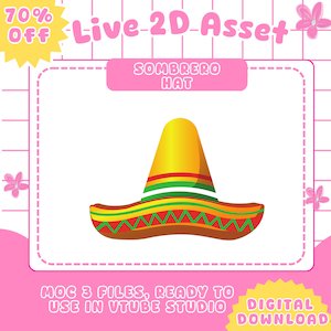 Sombrero de arpegio para VTuber: Accesorio animado (Live2D)