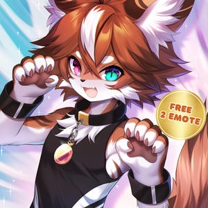Custom Furry Illustration: Anime Profile Picture, Fursona Art