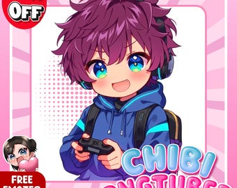 Custom Chibi PNGTuber Avatar Commission | Bust-Up Model | Kawaii Anime VTuber Model (Digital Download)
