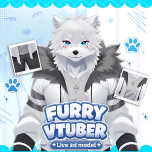 Custom Furry Vtuber Model | Live2D VTuber Commission, Design & Rigging for streamer
