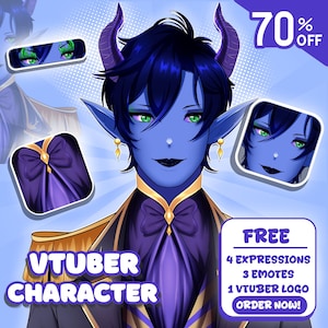 Custom VTuber Model Live2D Commission | Anime Art | Vtuber Assets | Vtuber Model | PNGTuber | Vtuber Model Commission | Vtuber Male & Female