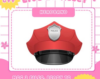Vtuber Police Hat Asset: Animated Prop (MOC3 File)