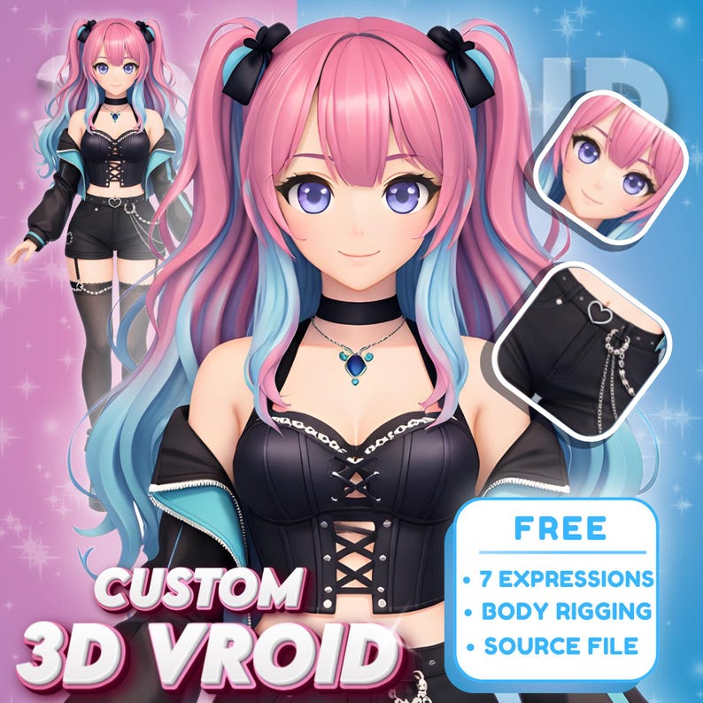 Custom 3D Vtuber Model: Vroid, Live2d Conversion, Vrchat Avatar, Anime ...