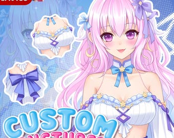 Custom Anime PNGtuber Avatar | Talking, Blinking VTuber Commission