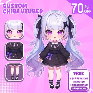 カスタムちびVチューバー | カスタムVチューバーモデル、Live2Dモデル、Vチューバーデザイン、Vチューバーキャラクター、アニメ、ちびVチューバーモデル、アニメキャラクター