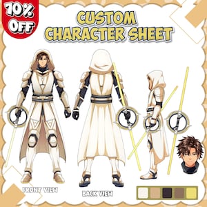 Custom Anime VTuber Character Sheet: Personalized Streaming Persona Design (Commission)