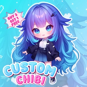 Personalisierter Chibi PFP: Anime, Fanart oder Original Charakter