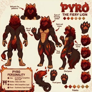 FULL REF SHEET // Custom character design reference sheet commission - Dnd, Oc, Furry...