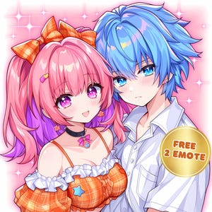 Retratos de anime personalizados, retrato de casal de anime, comissão de anime, presente para fã de anime, ideia de presente, presente de anime personalizado, desenho de anime digital