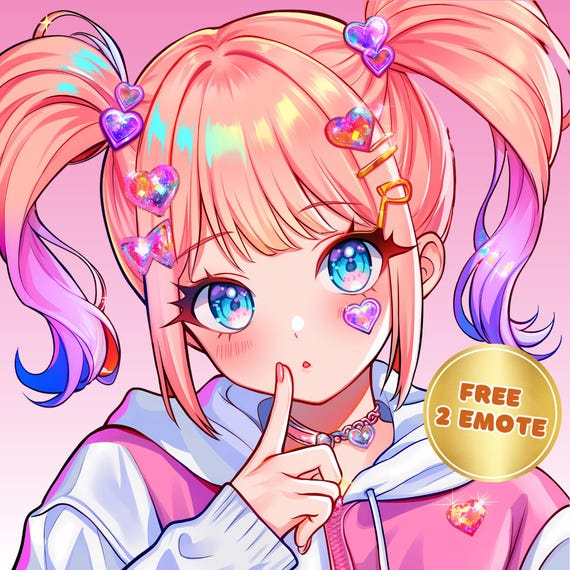 アニメ Electric Profile P'Style Custom Anime Profile Picture: PFP Commission for Twitch, Vtuber