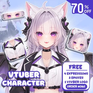 Custom Live2d Vtuber Model vbridger Commercial Use, Anime Character Design, Ready to Rigging use For Your Stream Vtuber Male Female
