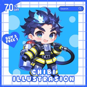 Custom Chibi Character | Chibi art commission | Couple Chibi | Chibi PFP Fantasy DnD | oc | Anime Fan Art | Cute wedding Gift