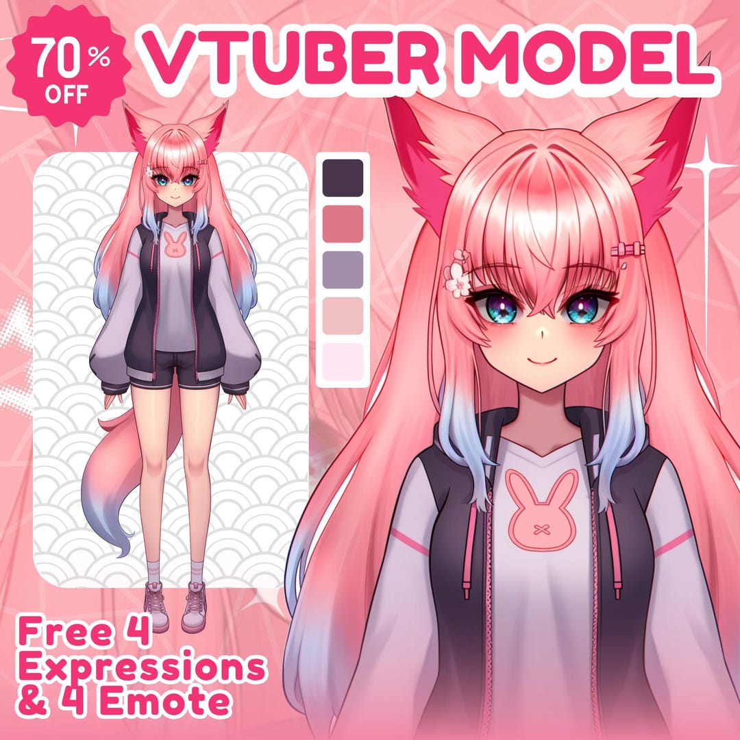Custom Anime Vtuber Model: Live2d Character Design & Rigging - Etsy UK