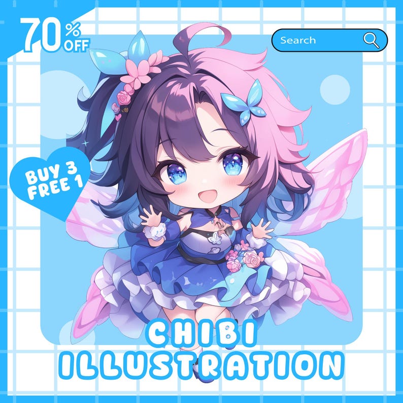 Custom Chibi Character Art Commission | Cute Anime PFP & Kawaii Gift - Etsy