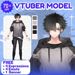Aangepast Vtuber-model Live2d-commissie | Vtuber-model dames en heren | Vtuber-ontwerp | Vtuber-tuigage | Live2d Vtuber-model | Vtuber-item
