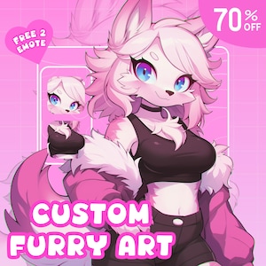 Custom Furry Art Commission: Chibi Anime Profile Picture