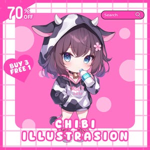 CUSTOM CHIBI | Custom Chibi Anime, Chibi Character, OC, Chibi Emotes, Custom Commission Chibi Art, Pet, Chibi Logo, Cute Chibi, Chibi Fanart