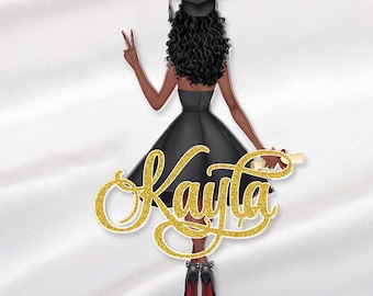 Personalized Graduation Cake Topper Gift For Girls: Class Of 2026, High School College Senior Cake Topper