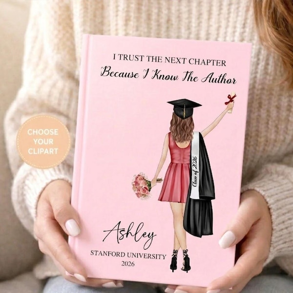 Personalized Girls Graduation Hardcover Journal Matte: Class Of 2026 Gift, Graduation 2026 Gift For Daughter