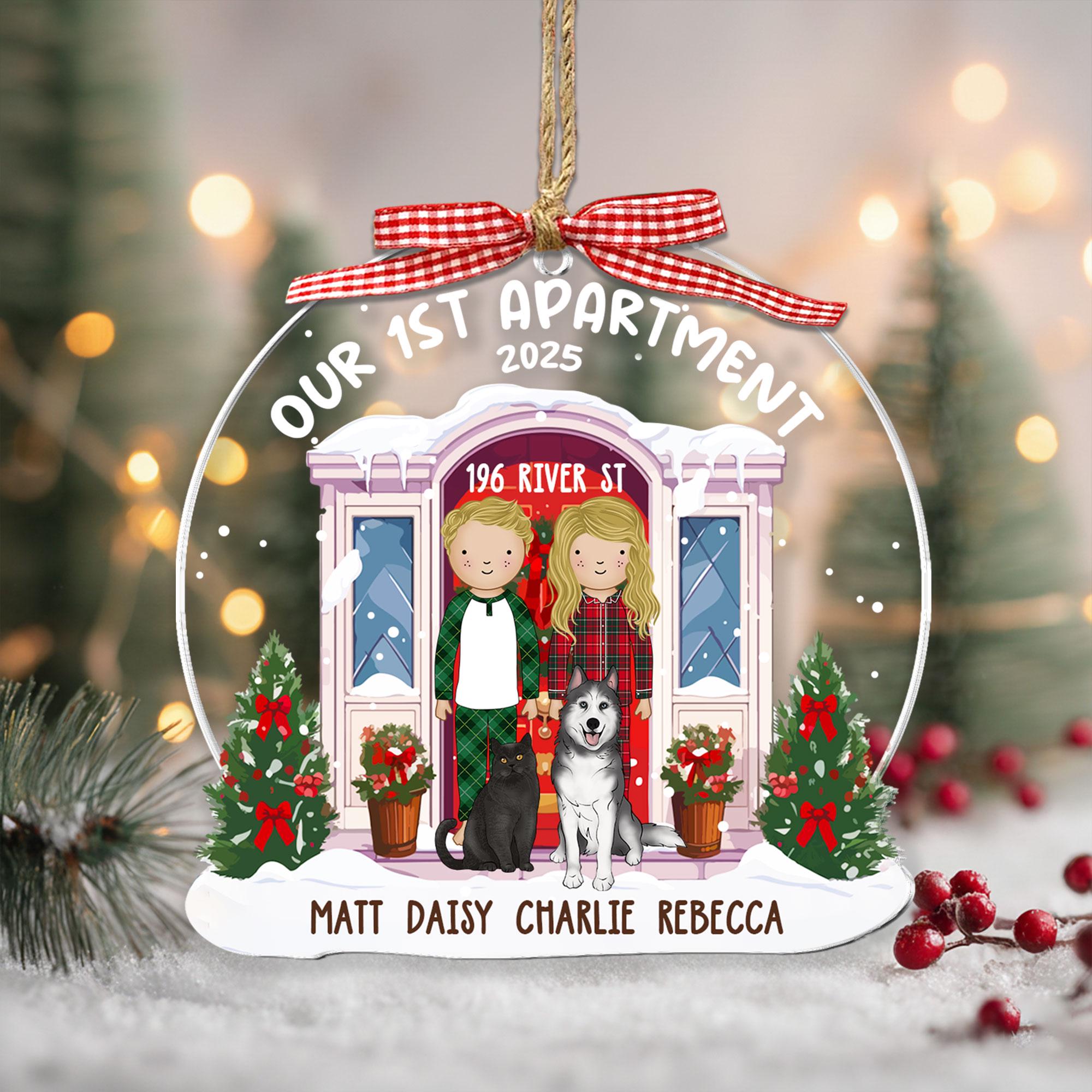 Custom House Ornament, House Portrait Christmas Ornament. Hand Painted,personali