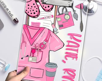 Personalized Nurse Gifts, Custom Nurse Clipboard, Nurse Clipboard With Name, New Nurse Gift, Nurse Graduation Gift, Medical Assistant Gifts