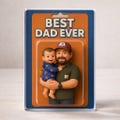 Personalized Dad Gift for Father's Day \u2013 Best Dad Ever Photo Action Figure Acrylic Block, Gift for New Dad