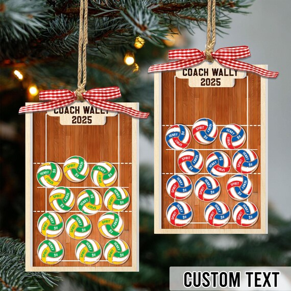 Personalized Volleyball Coach Shaker Ornament: End Of Season Coach Gift