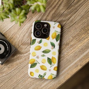 Zitrone-Handyhülle - Schutz vor Zitrusfrüchten, Stilvolles Geschenk für den Sommer, Florales Accessoire für Telefonliebhaber, Umweltfreundliche Hülle