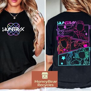 Huntrix Girls T-shirt, Kpop Demon Hunters, Vintage Huntrix Shirt, Huntrix Fan Gift, Rumi Zoey Mira Graphic T-shirt, Unisex T-shirt