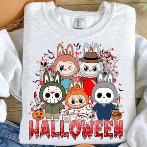 Halloween Monster Doll T-Shirt, Horror Character Shirt, Halloween Labubu Shirt, Spooky Season Shirt, Doll Monster Shirt, Gift For Halloween