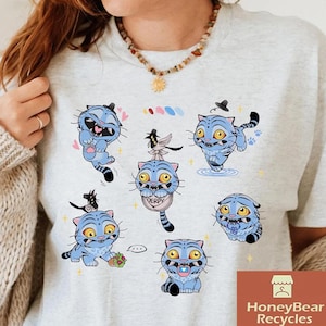 Demon Hunter Tiger Shirt, Hunters Tiger fan, Hunter Merch, Derpy the Tiger And Bird Demon Hunter Tiger Tee, Kpop Demon Hunters Shirt