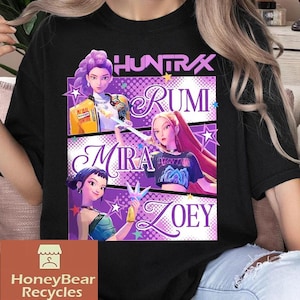 SajaBoy Huntrix Girls Shirt, Kpop Demon Hunters Merch, Vintage Huntrix Shirt, Huntrix Fan Shirt Gift, Rumi, Zoey, Mira Kpop Huntrix Hoodie