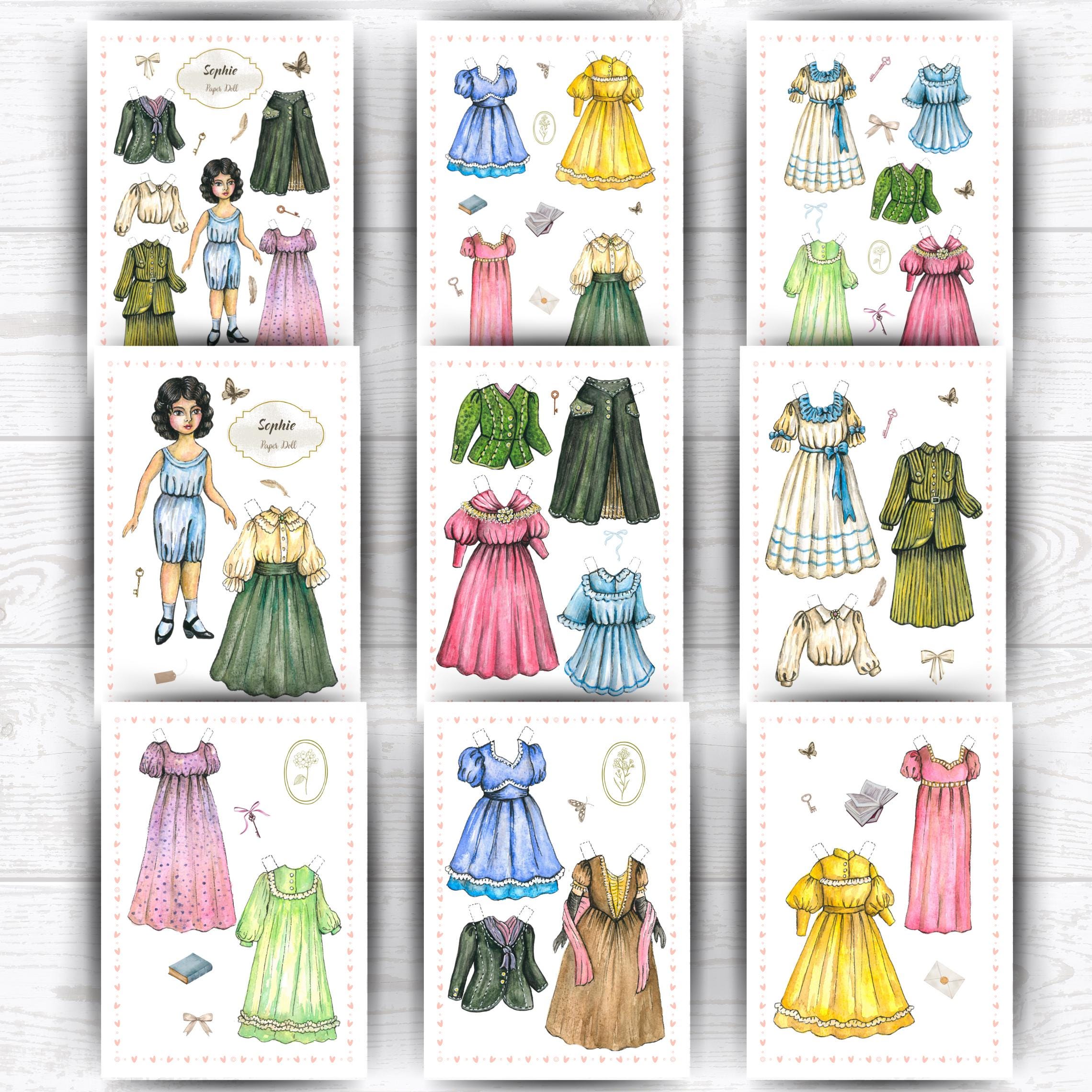 Paper Doll, Hand Painted Doll, Watercolor Doll, Paper Doll Printable ...