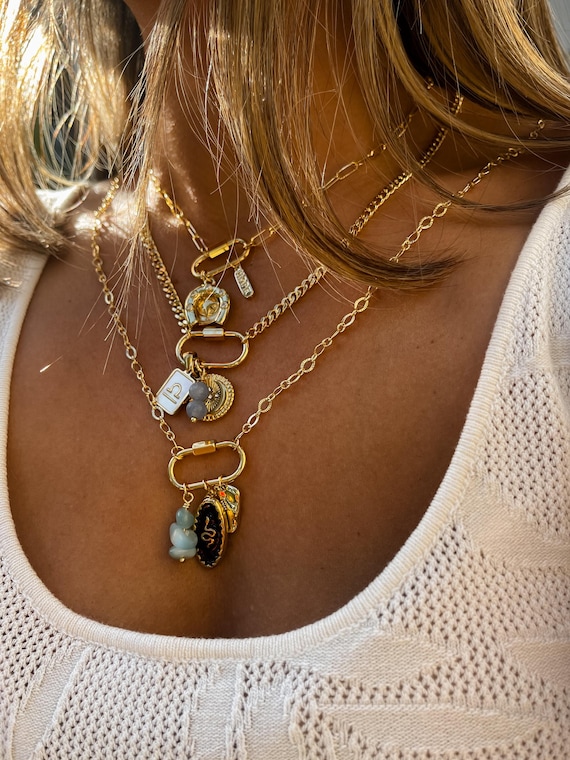 Carabiner Charm Keeper Necklace