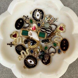 Individual 18k Gold Charms for Carabiner, Clasp, Journal