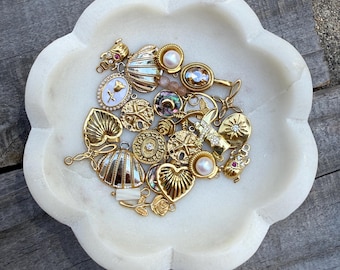 Individual 18k Gold Charms for Carabiner, Clasp, Journal