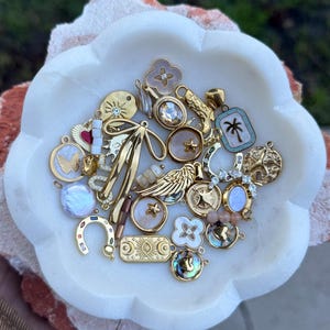 Individuele 18k gouden bedels voor karabijnhaak, sluiting, dagboek