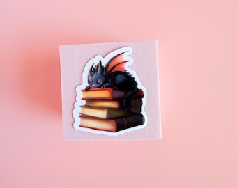 Fantasy Book Dragon Sticker – Vinyl Decal for Romantasy Fans & Book Lovers