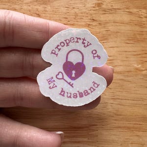Pegatina de Regalos para Ella: «Propiedad de mi Esposo» para Regalos y Diario