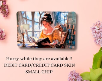 Debetkaart-skin Romantic Reader: vinylsticker Book Lover