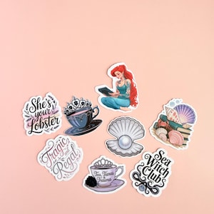 Sea Witch & Royal Aesthetic Sticker Pack: Fantasy Fantasy Vinyl Meerjungfrau für Meerjungfrauen-Liebhaber