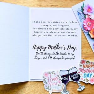 Cartão de Dia das Mães | Inspirado por Lorelai e Rory | Presente para Mãe Estudiosa | Cartão Engraçado para Mãe | Pacote de Presente Opcional com Adesivos, Marcador de Página, presentes para ela