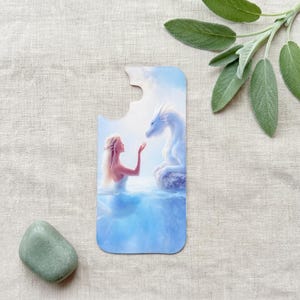 Mermaid iPhone Case Insert, Dragon Fantasy Clear Case Decor