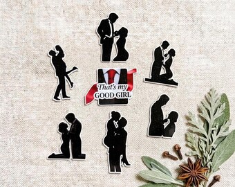 Kryddig romantik-klistermärkespaket: Vinyldekaler "That's My Good Girl"