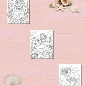Libro para colorear de sirenas: 22 páginas imprimibles de fantasía oceánica (Descarga PDF)