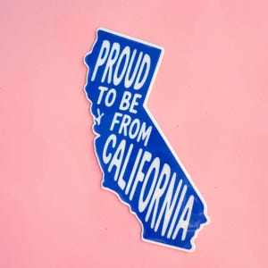 Proud California Sticker |Matte Finish | Golden State Pride Decal|College Student Gift | Book Lover Vibe| gift for her|Book Clubs,West Coast