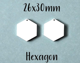 White Acrylic Sublimation Earring Blanks-For Making Your Own Earrings-Unique Shapes